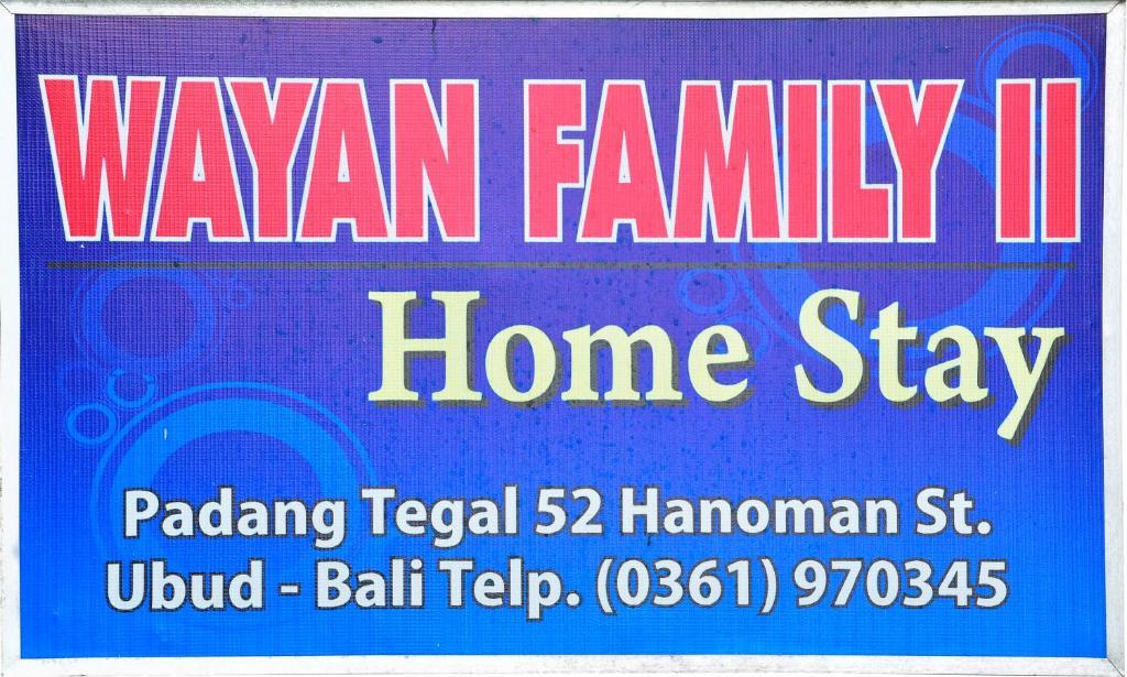 Wayan Family II Homestay Ubud Kültér fotó